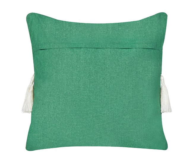 Beliani Cojín decorativo ELETTARIA Verde