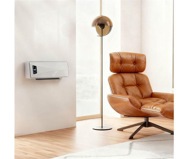 Calentador Eléctrico Pared ABS, PA HOMCOM, hogar - climatización Blanco