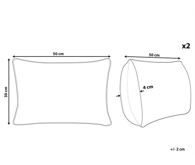 Beliani Cojín decorativo FRAKSINUS Rosa