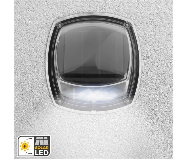 Aktive Set de 12 apliques solares LED 3 lúmenes IP44 Negro