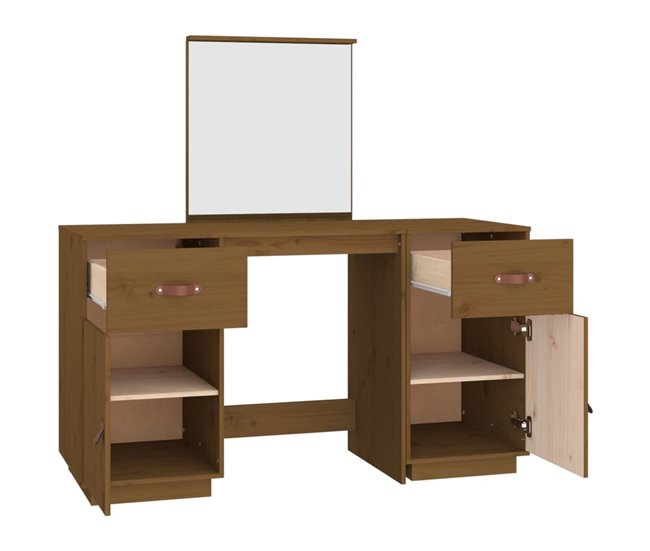 Tocador con espejo 95 Marron