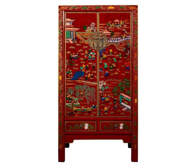 Armario de madera Rojo