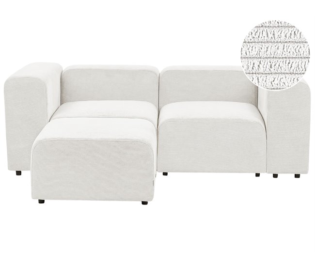 Beliani Sofá de 2 plazas Pana FALSTERBO Crema