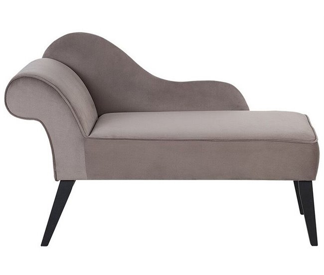 Beliani Chaise longue izquierdo Terciopelo BIARRITZ Azul Marino