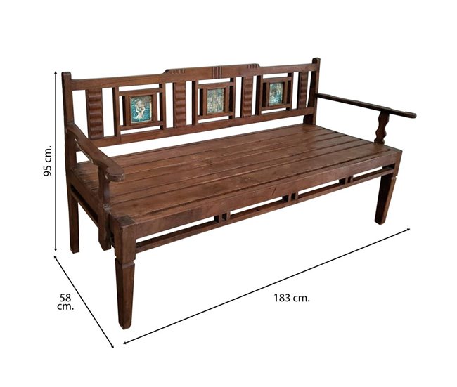 Banco de madera Marron
