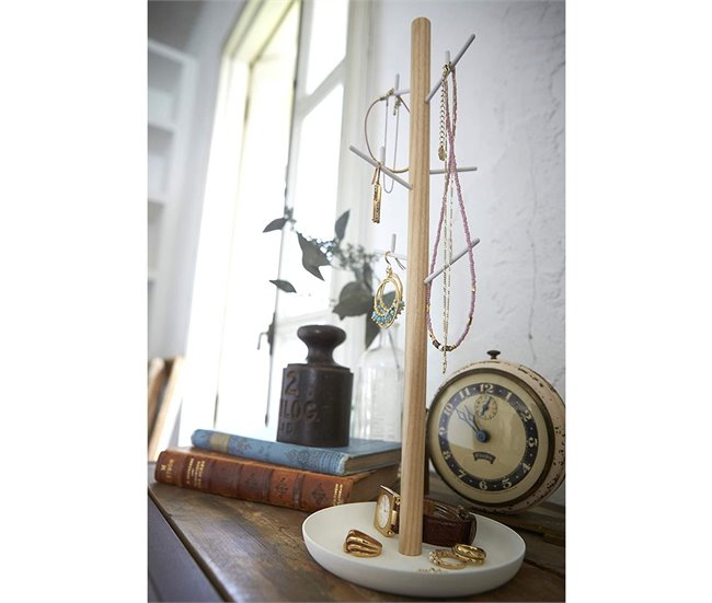 Árbol de joyas Blanco/ Madera