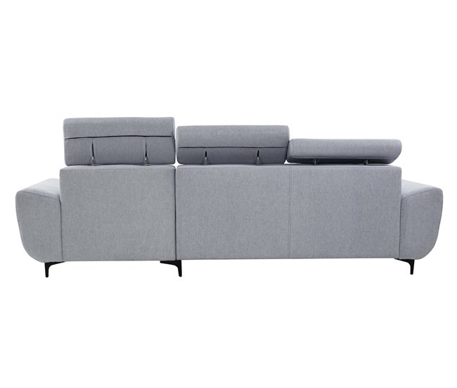 Chaise longue WESLEY reversible 3 plazas gris claro Gris Claro