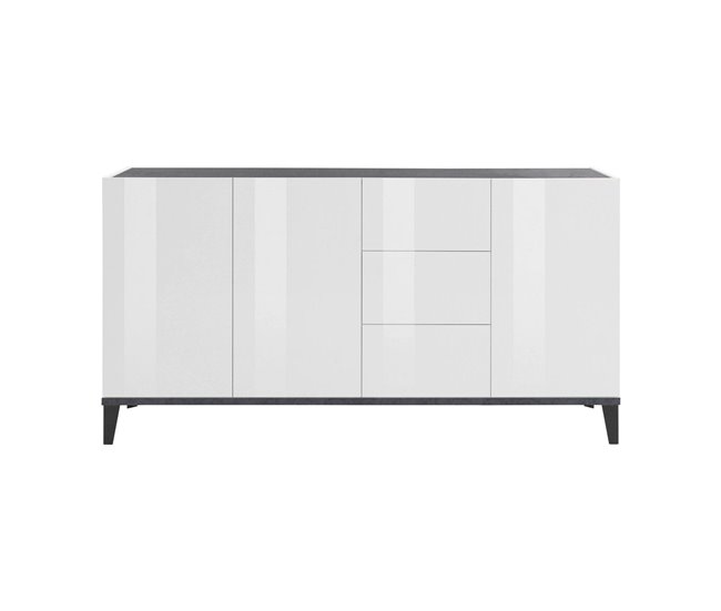 Aparador efecto madera 160 Blanco Brillo