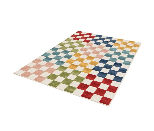 Alfombra geométrica con relieve de interior/exterior MILA - ATTICGO 120x170 Multicolor