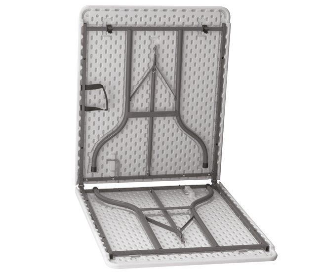 Acomoda Textil – Mesa Rectangular Portátil para Jardín y Terraza. Blanco