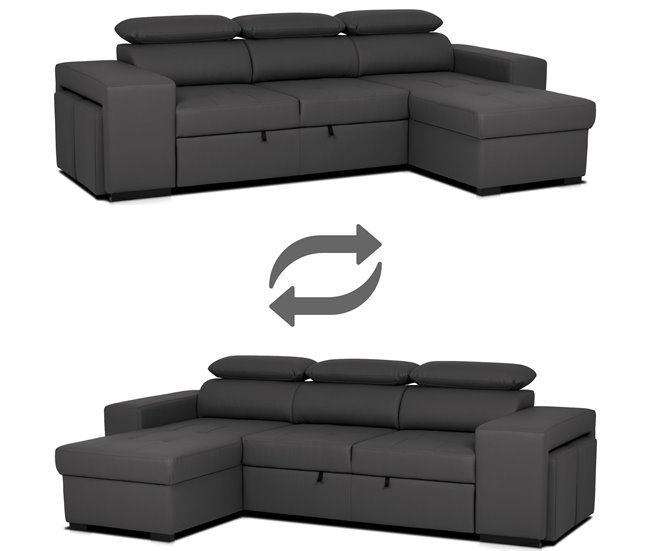 BUDWING John Sofá Cama Negro