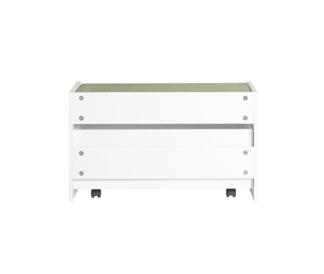 Organizador de Juguetes Banco para niño SoBuy KMB80-W Blanco