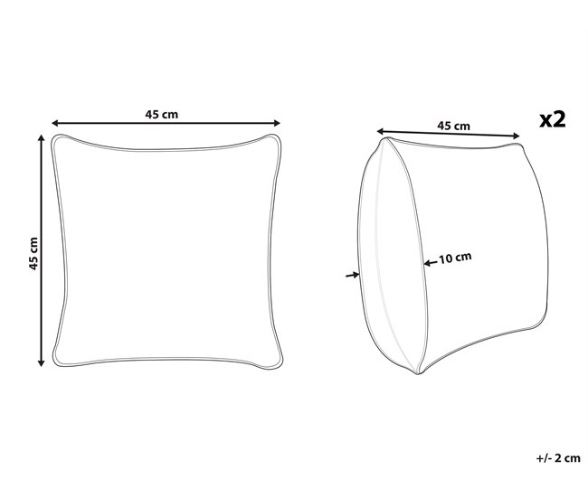 Beliani Cojín decorativo ALOCASIA Beige