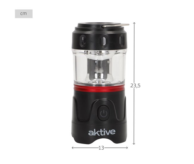 Aktive farol linterna LED trípode 3 en 1 USB y powerbank 220 lúmenes Negro