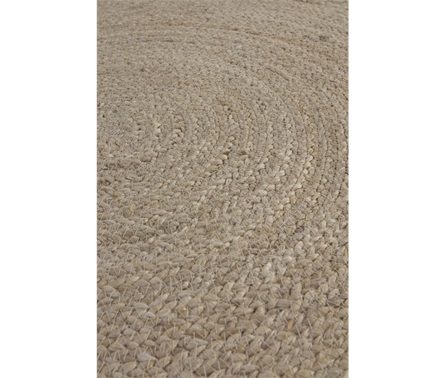 Alfombra de yute natural 120x120 Natural