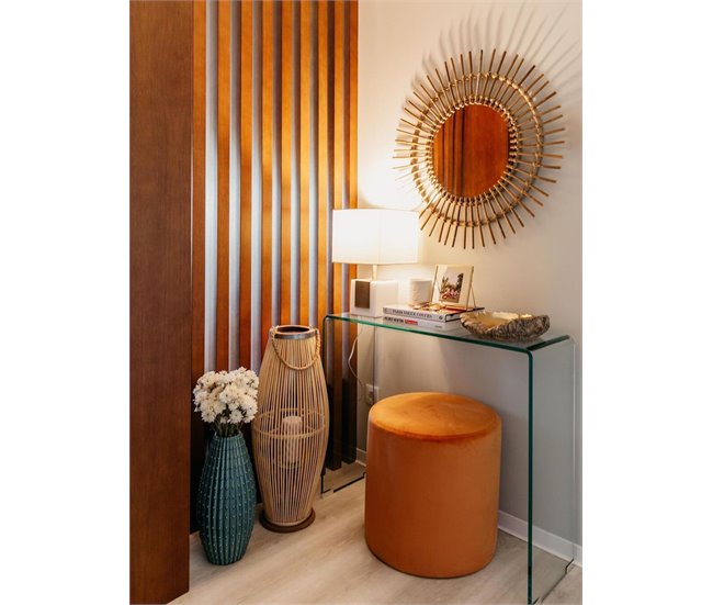 Beliani Espejo decorativo STENEN 76x3 Natural