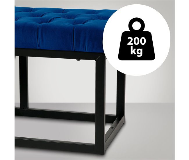 Banco - Polson - Terciopelo 150x37 Azul