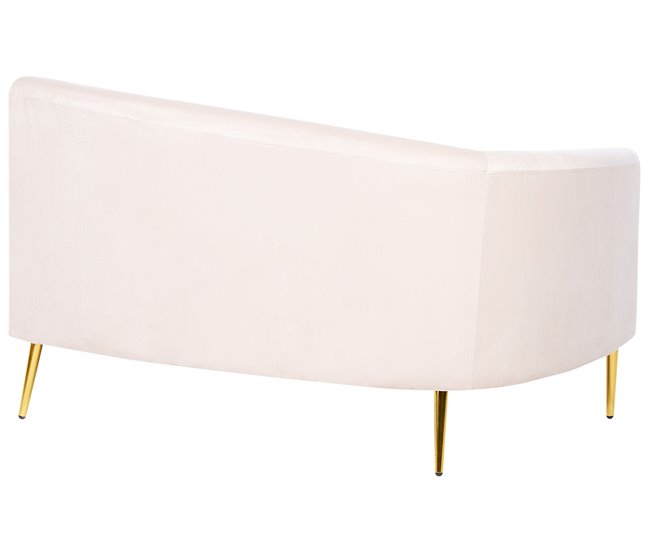 Beliani Sofá en U Terciopelo MOSS Beige