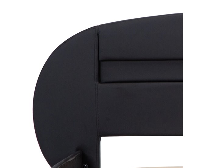 Estructura de cama con LED cuero sintético 180x200 Negro