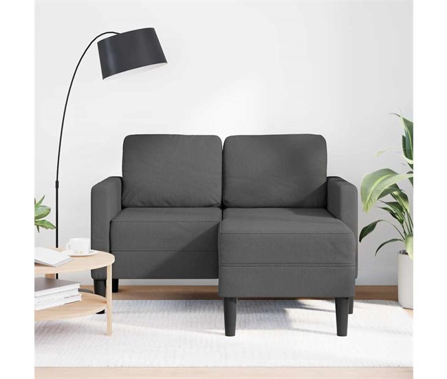 Sofá de 2 plazas - sofá de salón - sofá moderno Gris Oscuro