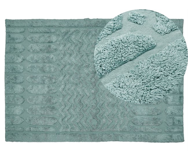 Beliani Alfombra de pelo corto SIRNAK 140x200 Verde