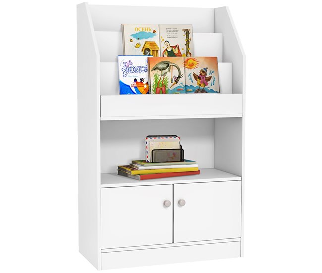 Estantería Juguetes Infantil MDF ZONEKIZ Blanco