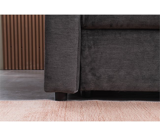 Chaise longue DRAKO reversible 3 plazas gris oscuro Gris Oscuro