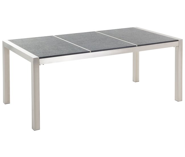 Beliani Conjunto de comedor GROSSETO Grafito