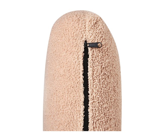 Beliani Chaise longue derecho Bouclé ARTHEZE Beige