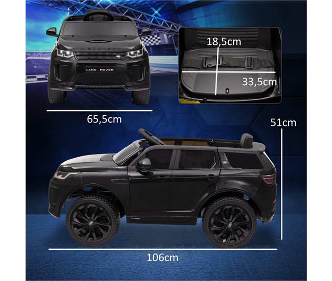 Coche Eléctrico Infantil Plástico, Metal AIYAPLAY Negro