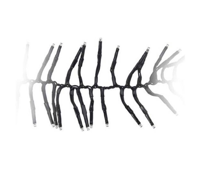 Guirnalda Clúster de 384 LED cálido con controlador 8 funciones Dorado