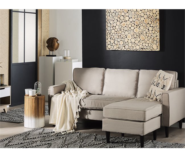 Beliani Sofá de 3 plazas Poliéster AVESTA Azul Marino