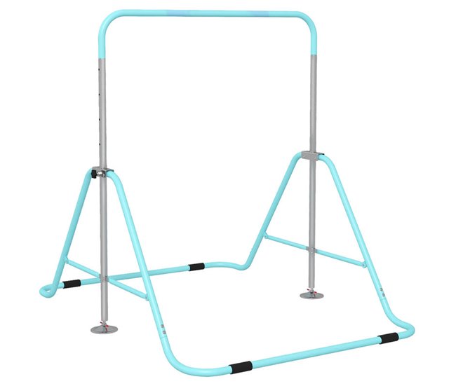 Barra de Gimnasia Acero HOMCOM, deportes y ocio - musculación Rosa