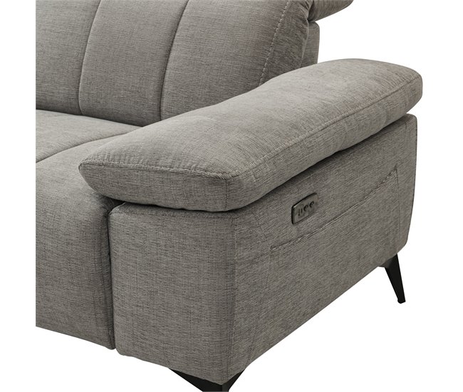 Chaise longue relax eléctrica ANDY Gris Claro