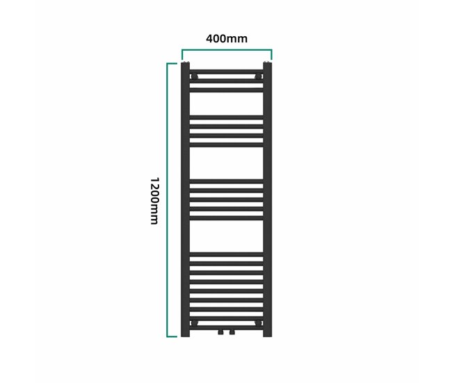 Radiador toallero mural Voss 425 W 21 tubos acero Blanco
