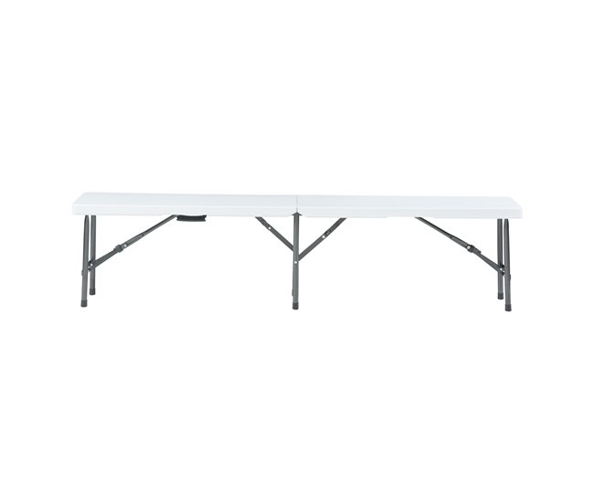 Banco plegable Ljusnarsberg para 4 personas metal/plástico Blanco