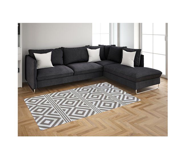 Acomoda Textil – Alfombra Vinílica Hidráulica para Hogar. 120x180 Beige