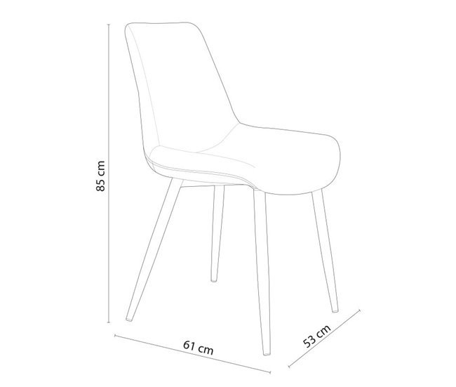 Pack 4 sillas de comedor Marlene Gris