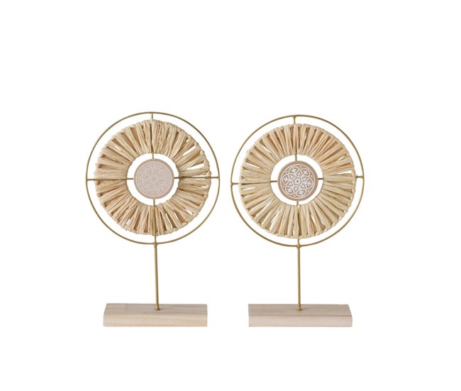 Figura decorativa mandala ALI surtida material madera Multicolor