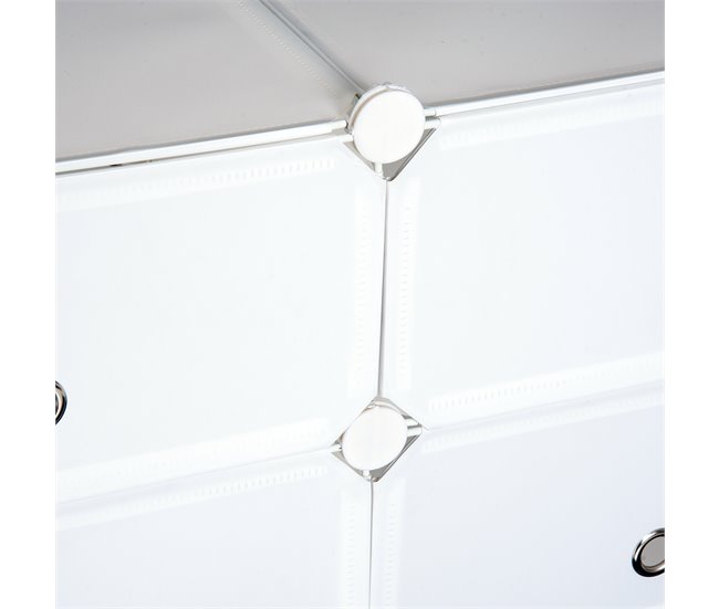 Armario Modular Plástico PP HOMCOM, hogar - muebles de recibidor 75 Blanco