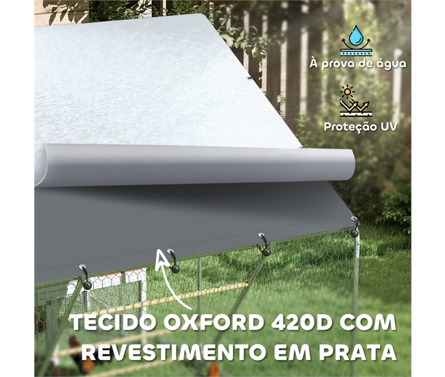 Gallinero para Exterior PawHut Gris