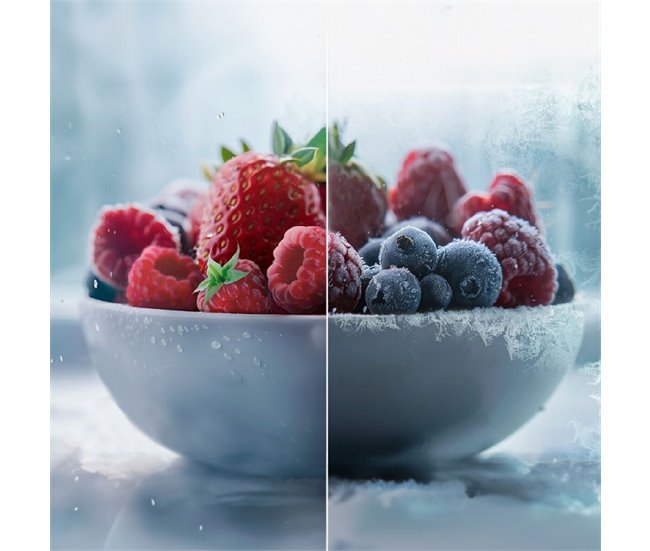 Cecotec Frigorífico combi Bolero CoolMarket Combi 356 Black Glass Negro