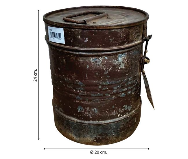 Bidón de metal Marron