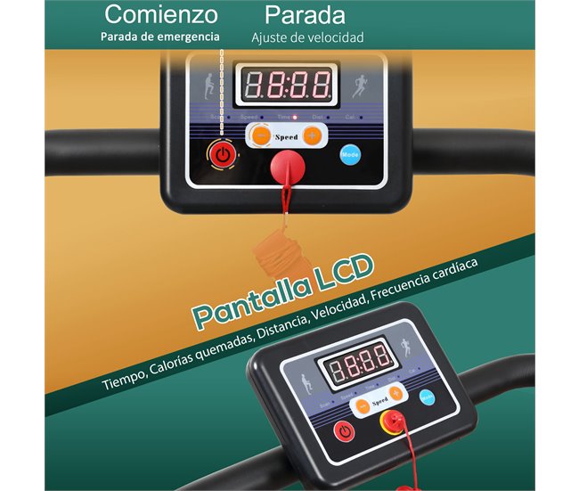 Cinta de Correr Acero HOMCOM, deportes y ocio - fitness Multicolor