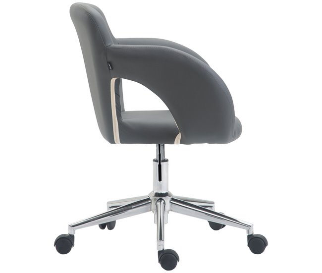 Silla de oficina - Edison - Simil cuero Gris