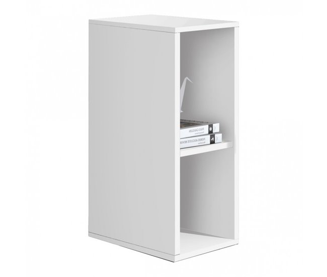 Escritorio soporte cama + estantería Blanco