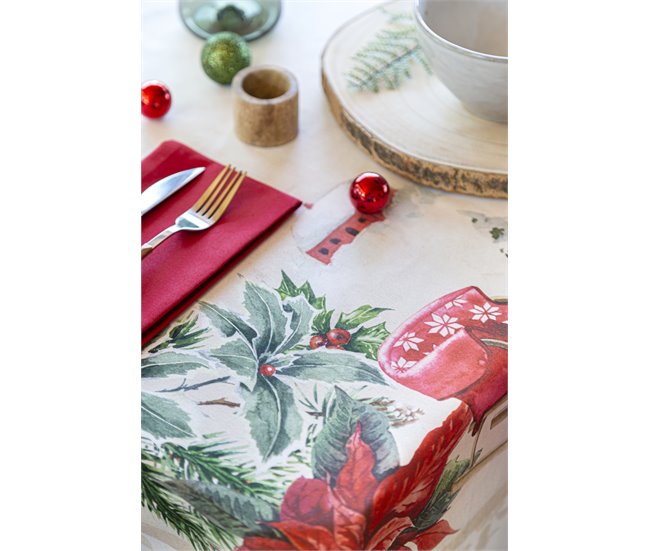 MANTEL DE NAVIDAD CHAMONIX Beige