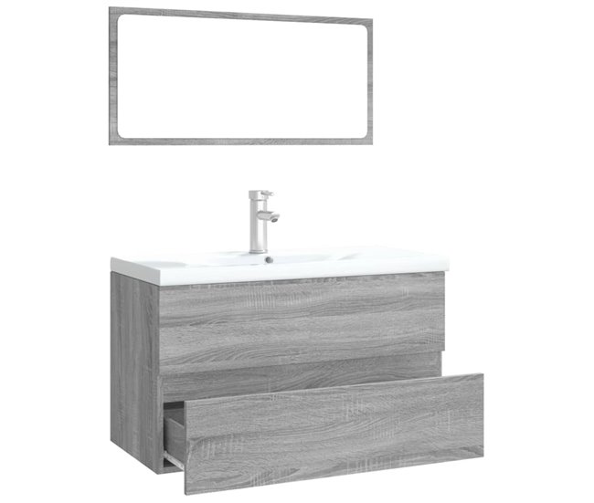 Conjunto De Muebles De Baño Gris