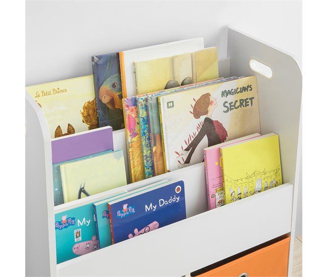 Organizador de Juguetes y Libros para Niños KMB27-W SoBuy Blanco