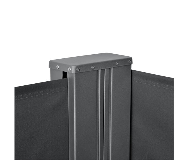 Toldo lateral doble Alcazaba - exterior - acero y poliéster 300x300 Gris